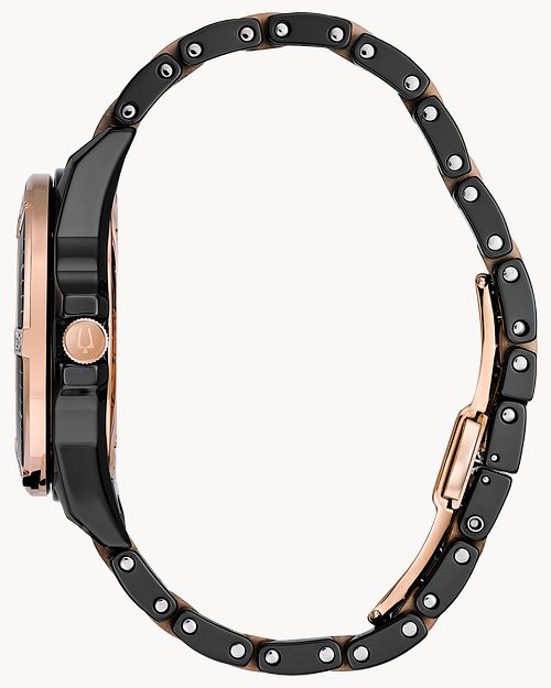 Bulova marine star top black and gold